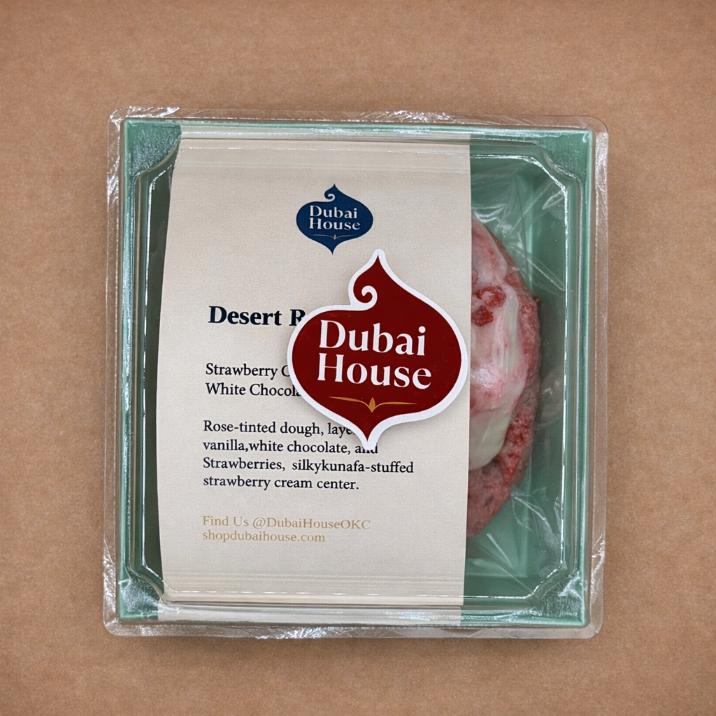 Desert Rose  (LIMITED TIME ONLY) — Strawberry • Vanilla & White Chocolate (Stuffed Kunafa)