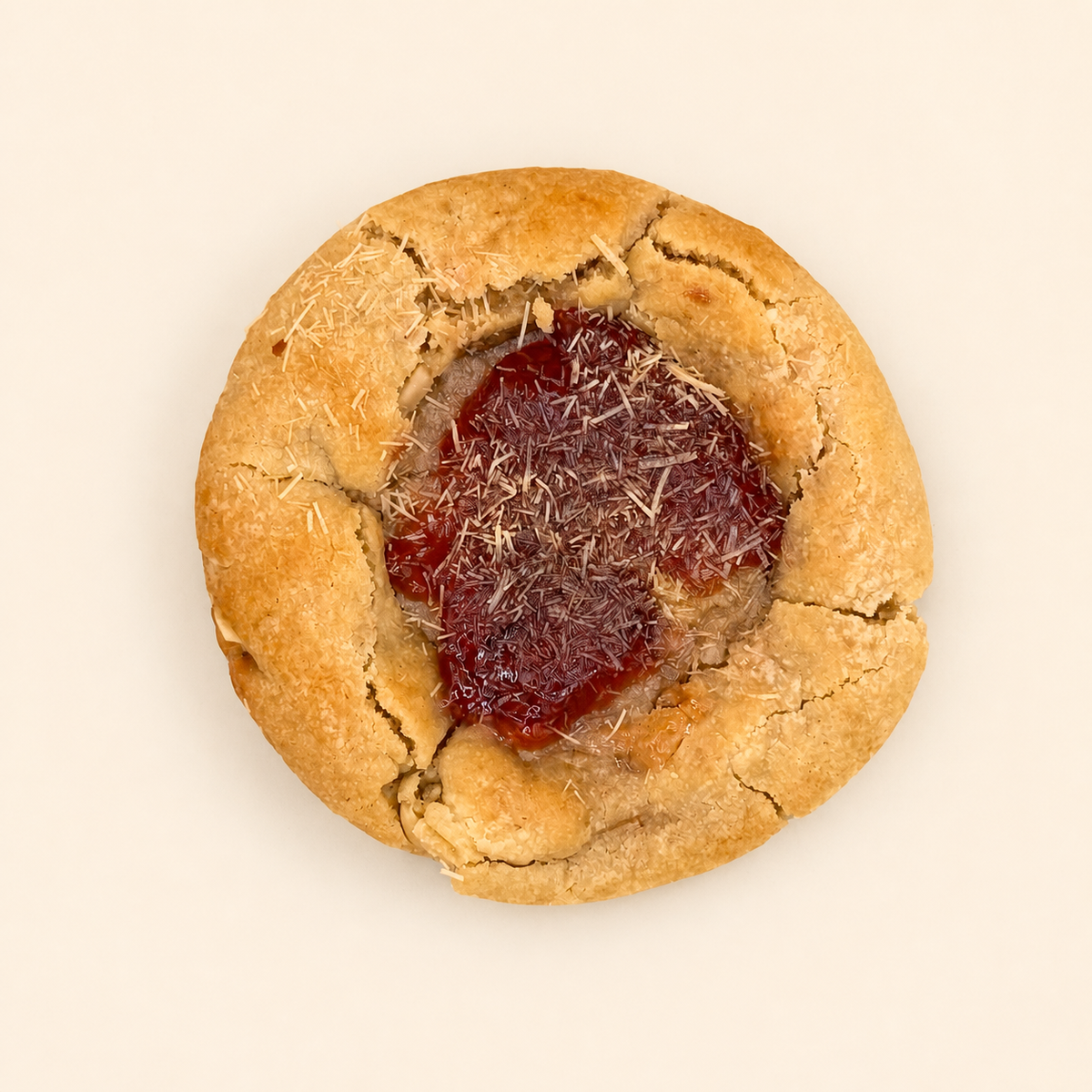 The Reunion peanut butter and grape jelly kunafa-stuffed cookie by Dubai House, top view